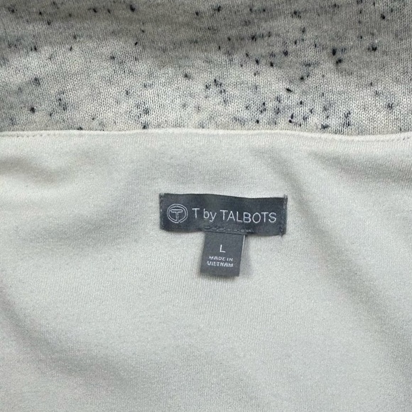 Talbots T By Talbots Faux Sherpa Vest Large Ivory Cozy Contrast Zip Pockets - Picture 9 of 10